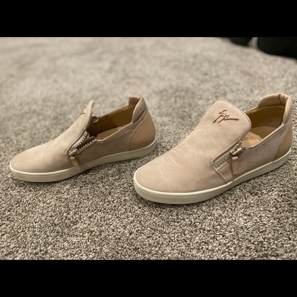 Pink Suede London Slip on Sneakers by Giuseppe